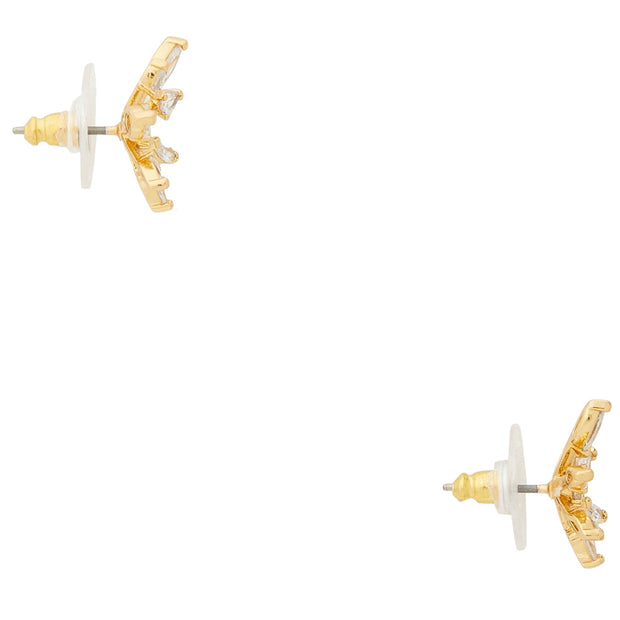 Kate Spade Snowflake Stud Earrings in Clear/ Gold ka217