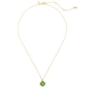 Kate Spade Spades & Studs Enamel Mini Pendant Necklace in Green Bean o0ru3241