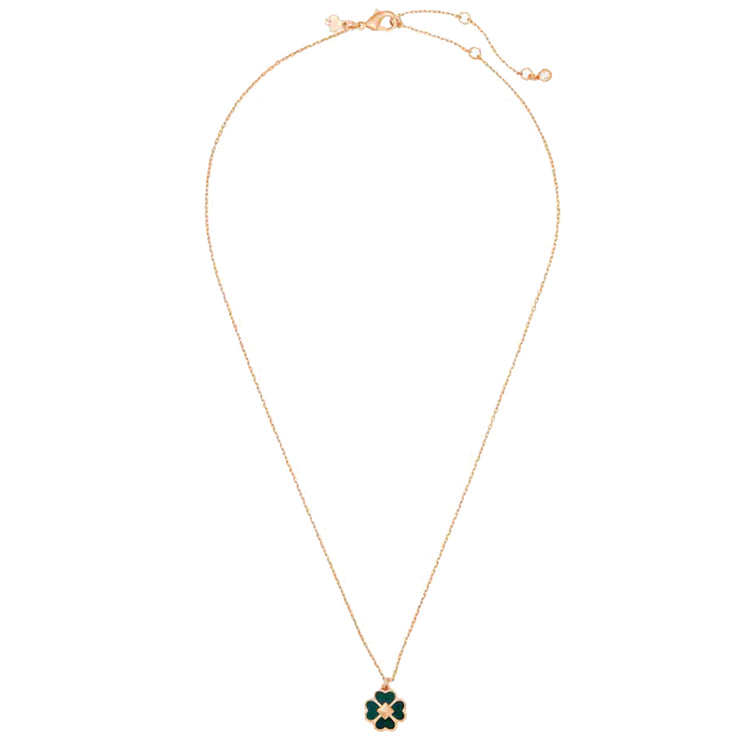 Kate Spade Spades & Studs Enamel Mini Pendant Necklace in Green o0ru3241