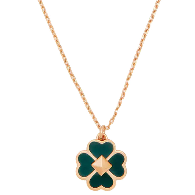 Kate Spade Spades & Studs Enamel Mini Pendant Necklace in Green o0ru3241