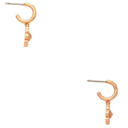 Kate Spade Spades & Studs Huggies Earrings in Cream Multi/ Rose Gold ka242
