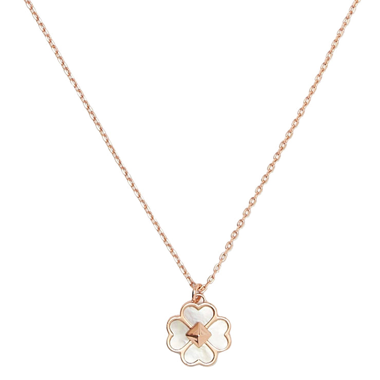 Kate Spade Spades & Studs Mini Pendant Necklace in Cream Multi/ Rose Gold ka245