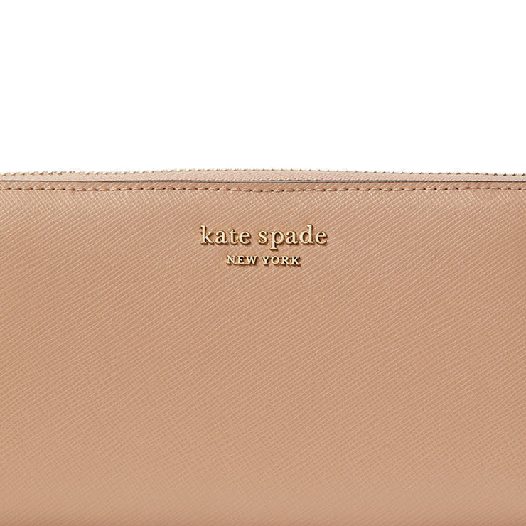 Kate Spade Spencer Zip-Around Continental Wallet in Raw Pecan pwr00281