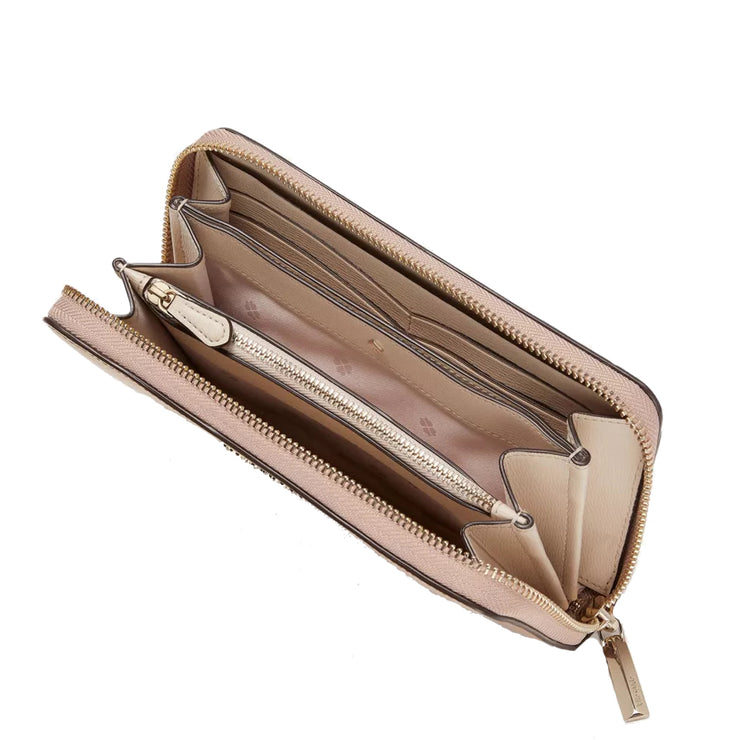 Kate Spade Spencer Zip-Around Continental Wallet in Raw Pecan pwr00281