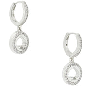 Buy Kate Spade Spot The Spade Pave Huggies Earrings in Clear/ Silver k9175 Online in Singapore | PinkOrchard.com