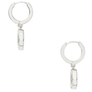 Buy Kate Spade Spot The Spade Pave Huggies Earrings in Clear/ Silver k9175 Online in Singapore | PinkOrchard.com
