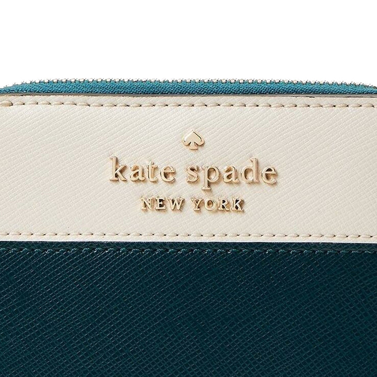 Kate Spade Staci Colorblock Small Zip Around Wallet in Peacock Sapphire Multi wlr00636