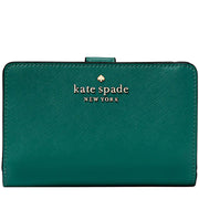 Kate Spade Staci Medium Compact Bifold Wallet in Deep Jade wlr00128