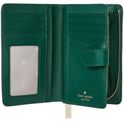 Kate Spade Staci Medium Compact Bifold Wallet in Deep Jade wlr00128