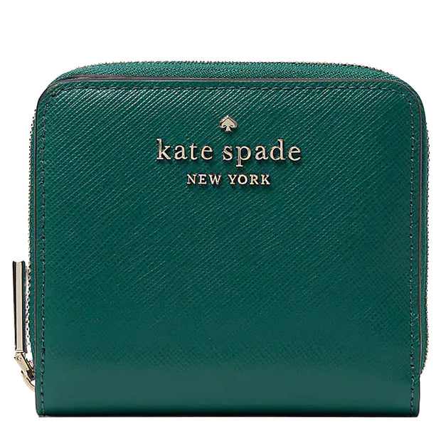Kate Spade Staci Small Zip Around Wallet in Deep Jade wlr00634