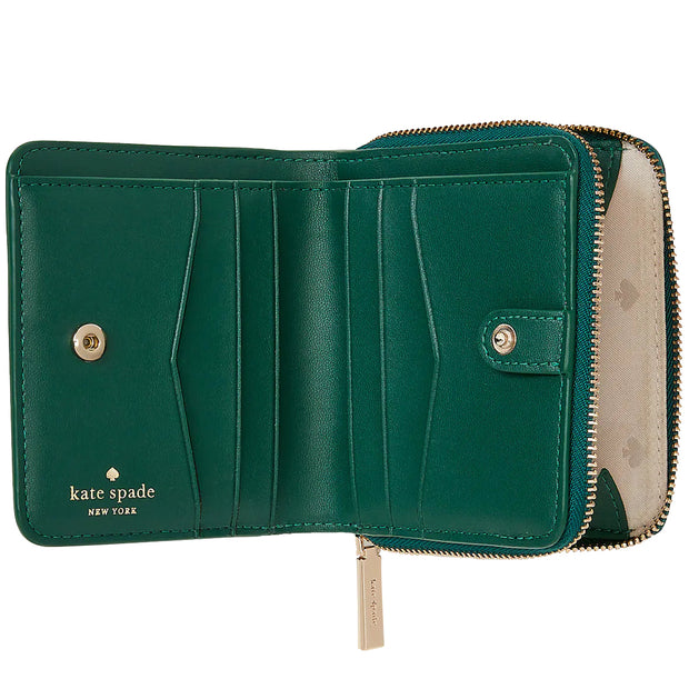 Kate Spade Staci Small Zip Around Wallet in Deep Jade wlr00634