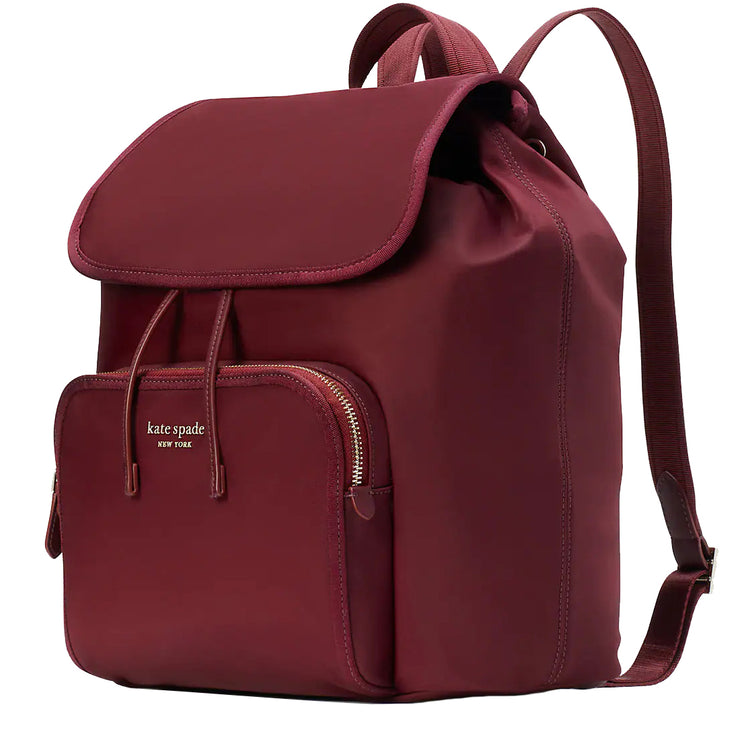 Kate Spade The Little Better Sam Nylon Medium Backpack Bag in Dark Merlot k4467