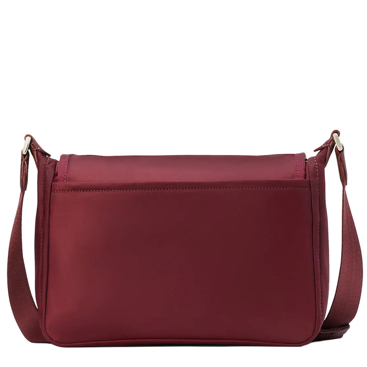 The Little Better Sam Nylon Medium Messenger Bag in Dark Merlot k5051