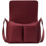 The Little Better Sam Nylon Medium Messenger Bag in Dark Merlot k5051