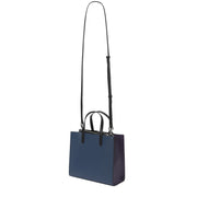 Marc Jacobs Mini Grind Colorblock Leather Tote Bag in Azure Blue Multi M0016132