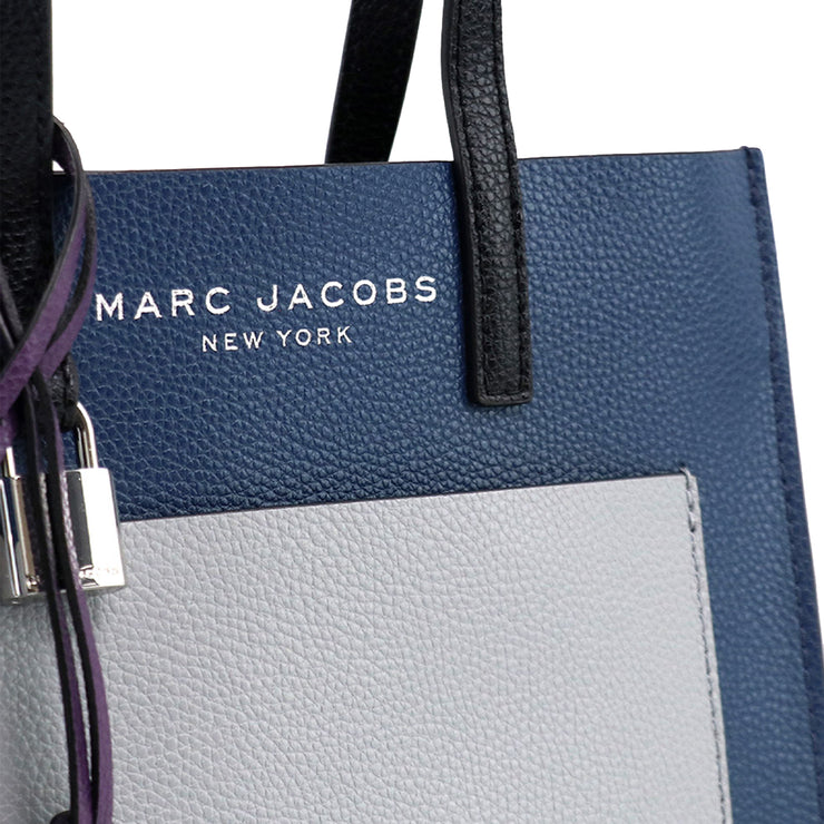 Marc Jacobs Mini Grind Colorblock Leather Tote Bag in Azure Blue Multi M0016132