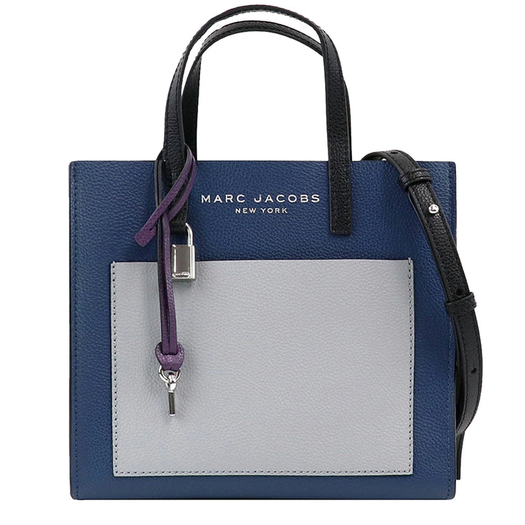 Marc Jacobs Mini Grind Colorblock Leather Tote Bag in Azure Blue Multi M0016132