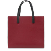 Marc Jacobs Mini Grind Colorblock Leather Tote Bag in Pomegranate Multi M0016132