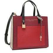 Marc Jacobs Mini Grind Colorblock Leather Tote Bag in Pomegranate Multi M0016132