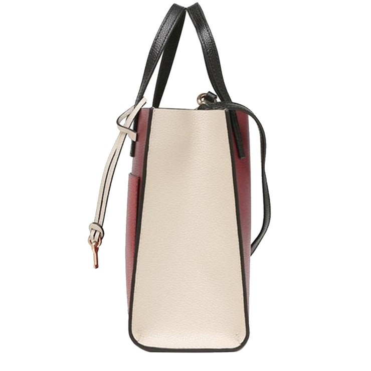 Marc Jacobs Mini Grind Colorblock Leather Tote Bag in Pomegranate
