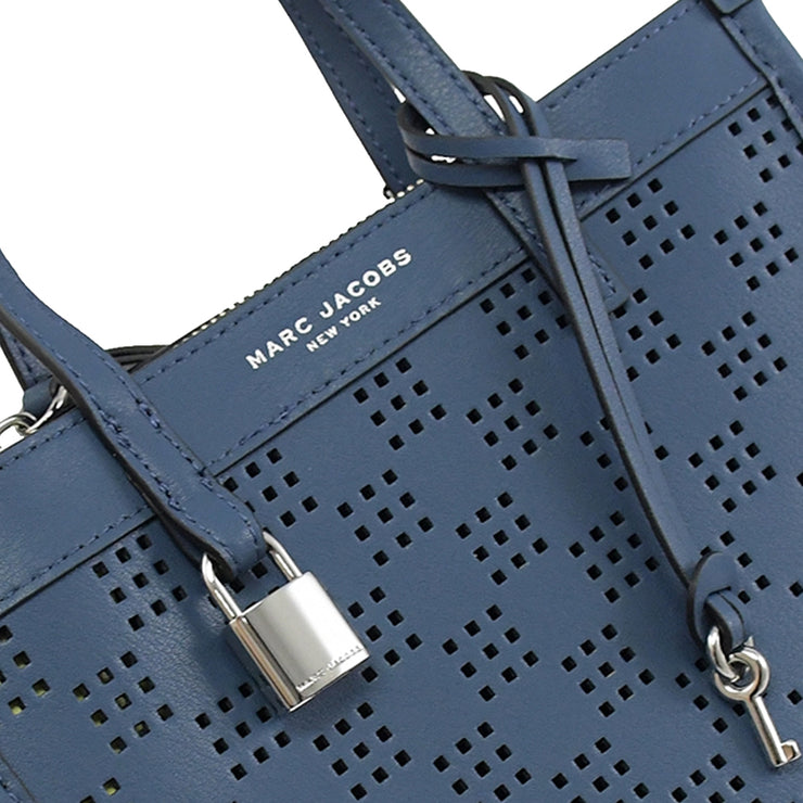 Marc Jacobs Perforated Mini Grind Tote Bag in Blue Sea H007L01SP22