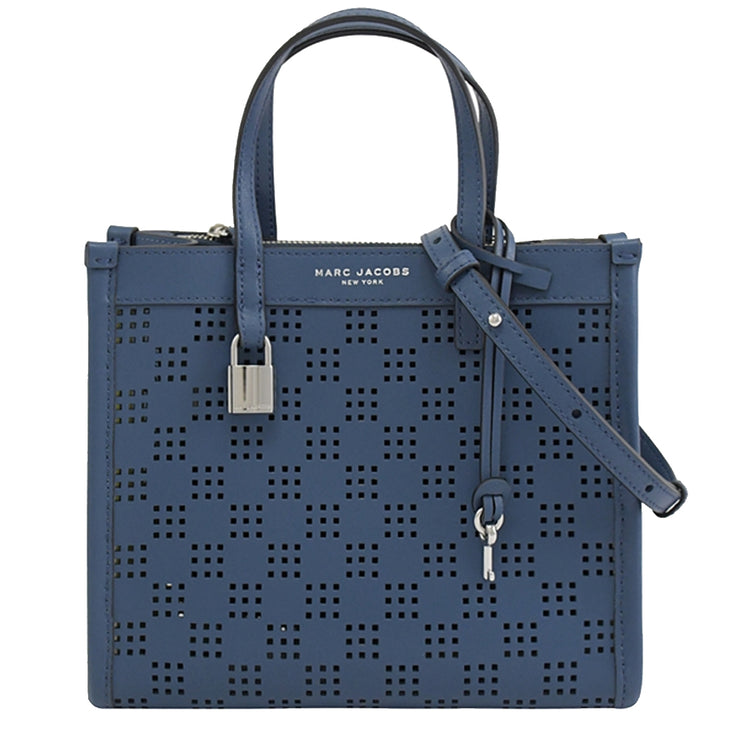 Marc Jacobs Perforated Mini Grind Tote Bag in Blue Sea H007L01SP22