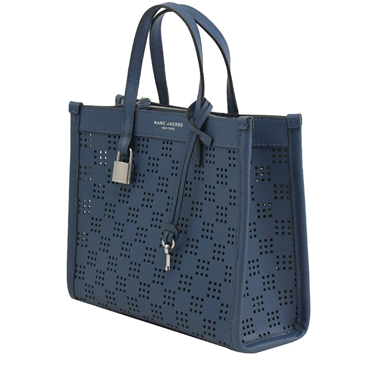 Marc Jacobs Perforated Mini Grind Tote Bag in Blue Sea H007L01SP22