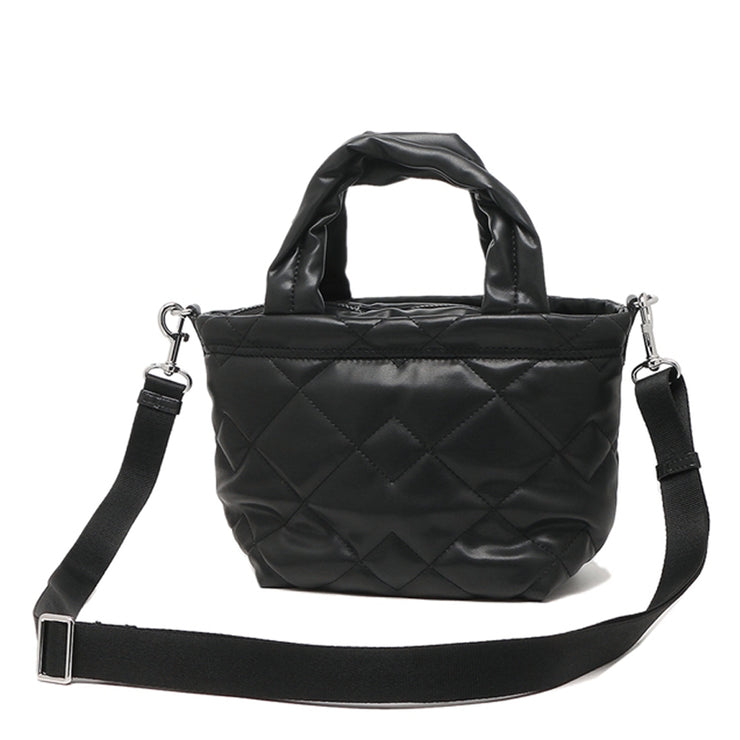 Marc Jacobs Quilted Moto Leather Mini Tote Bag in Black H006M01RE21