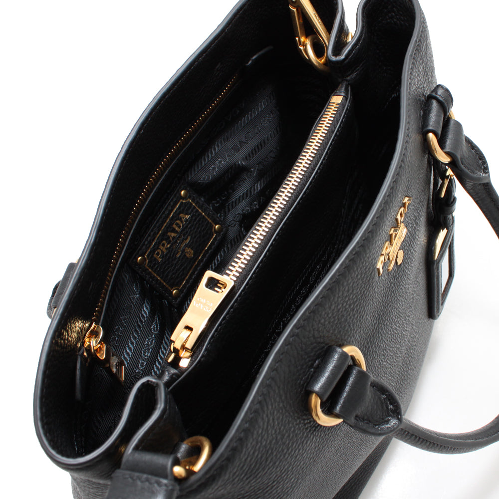 PRADA ２Wayショルダーバッグ　1BA058 Prada 1BA058 Vitello Phenix Leather Convertible Bag – PinkOrchard.com