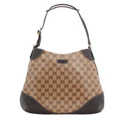 Gucci GG Crystal Capri Hobo Bag  w Leather Trim