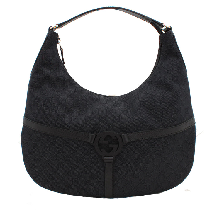 GG Denim Reins Hobo