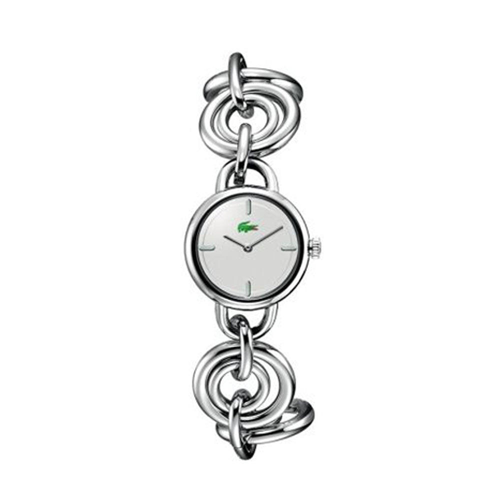 Lacoste Ladies Silver Chain Link Dress Watch w Silver Dial – PinkOrchard.com
