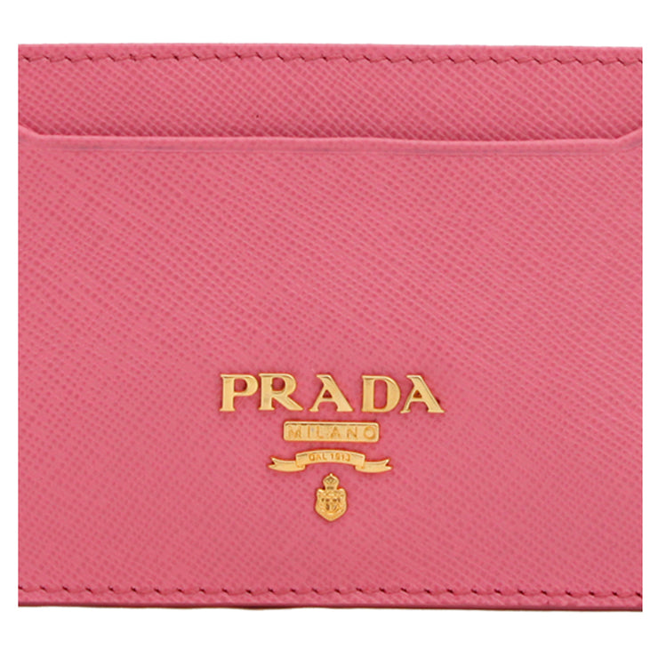 Prada 1MC208 Saffiano Leather Card Holder- Black