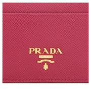 Prada Saffiano Leather Cardholder- Hibiscus