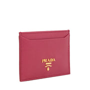 Prada Saffiano Leather Cardholder- Hibiscus